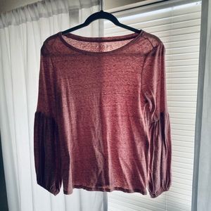 Pink Ballon Sleeve Shirt